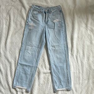 American Eagle High Rise 90s Boyfriend Distressed Light Blue Jeans